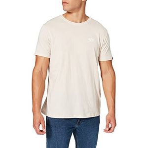 ALPHA INDUSTRIES T Small Logo T-shirt voor heren, Jet Stream White/Wit