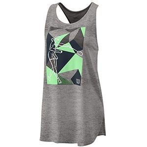 Wilson W Prism Play Tech tanktop voor dames, grijs gemêleerd, XL