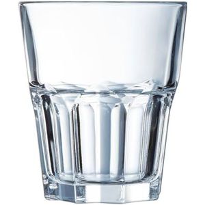 Arcoroc - Collectie Granity - 6 lage glazen van 27 cl van gehard glas stapelbaar -Professioneel gebruik - Extreem duurzaam - Gemaakt in Frankrijk - Versterkte verpakking voor online verkoop