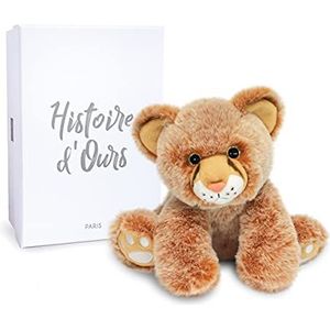 Histoire d'Ours - Pluche dier leeuw baby - 18 cm - bruin - cadeau-idee - baby leeuw - wilde aarde - HO3056