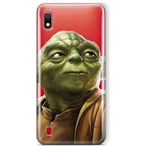 Originele en officieel gelicentieerde Star Wars Yoda beschermhoes voor Samsung A10 (100% passend en perfect passend voor de smartphone, siliconen hoes, gedeeltelijk transparant