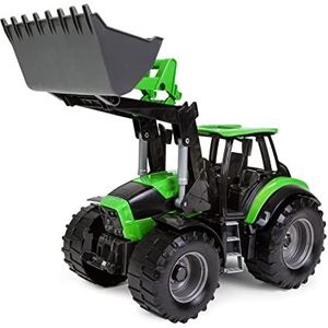 Lena Worxx 4613 x Deutz-Fahr Agrotron 7250 TTV tractor met voorlader, ca. 45 cm, landbouwvoertuig voor kinderen vanaf 3 jaar, robuuste tractor met functionele laadschep, groen