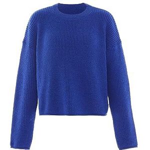 myMo Dames ronde hals losse acryl koningsblauw maat XL/XXL trui sweatshirt, koningsblauw, XL, Royal Blauw