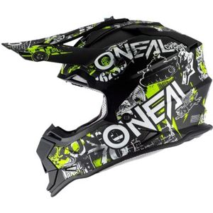 O'NEAL Motorcrosshelm, kinderen, MX Enduro, ABS-schaal, veiligheidsnorm ECE 22.05, ventilatieopeningen voor optimale ventilatie en koeling, 2SRS helm Attack Youth | zwart neon-geel | maat L