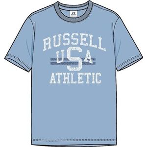 RUSSELL ATHLETIC T-shirt à col rond RUA-S/S pour homme, Bleu chambray., XL