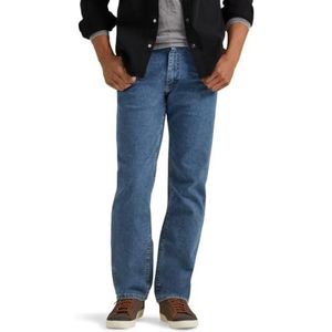 Wrangler Klassieke Big & Tall jeans met comfortabele tailleband voor heren, Verwassen effect