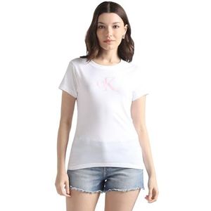 Calvin Klein Gradient Ck Tee J20j222343 Dames T-shirts met korte mouwen (1 stuk), Pvh Wit