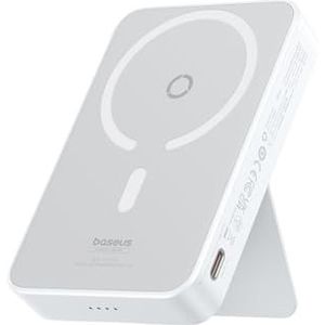 Baseus Magsafe Powerbank Magpro 5000mAh magnetische draadloze externe batterij met USB-C, PD 20W snel opladen Magsafe externe batterij voor iPhone 15/14/13/12, wit