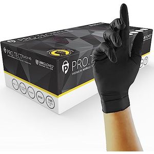 UNIGLOVES PRO.TECT GA0065 Nitril wegwerphandschoenen, HD, extra sterk, wegwerphandschoenen, veelzijdig, poedervrij, maat XL, 100 stuks