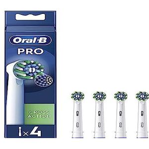Oral-B Pro Cross Action Brossettes pour Brosse à dents électriques, Pack De 4 Unités, Blanc, 1 stück (4er Pack)