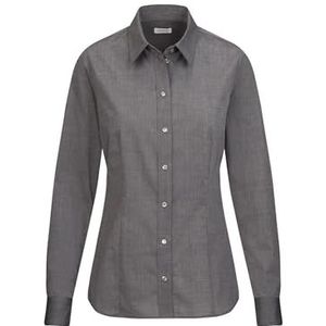 Seidensticker Hemdblouse met lange mouwen, modern fit, effen, strijkvrij hemd voor dames, grijs - grijs - grijs (0033)
