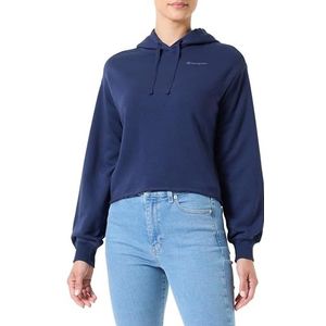 Champion Legacy Minimalist Resort W Spring Terry Boxy Sweatshirt met capuchon voor dames, Marineblauw