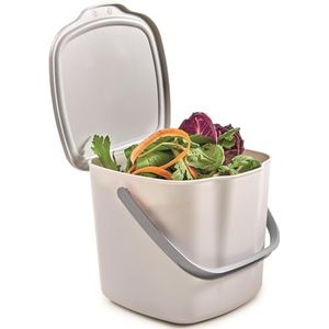Snips, Compostbak voor keuken met deksel en handvat, 3 l, compostbak, keuken, composteerbak, 20,5 x 18,5 x 16,7 cm, gemaakt in Italië, BPA-vrij