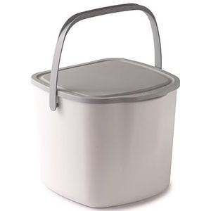 Snips Compostbak voor voedselafval met deksel en handvat, 3 liter, voor keuken, voedselafval om op te hangen, 20,5 x 18,5 x 16,7 cm, gemaakt in Italië, BPA-vrij