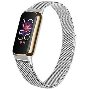 surundo Compatibel met Fitbit Luxe-Strap voor dames en heren, magnetische sluiting van roestvrij staal, reservearmband voor Fitbit Luxe/Luxe Special Edition activiteitentracker, metaal, Metaal