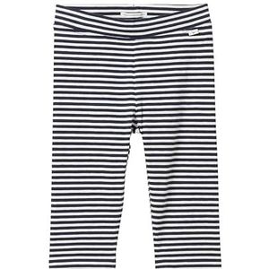 TOM TAILOR Legging Capri en jersey pour fille avec motif, 29693 - Whisper White Navy Stripe, 116-122