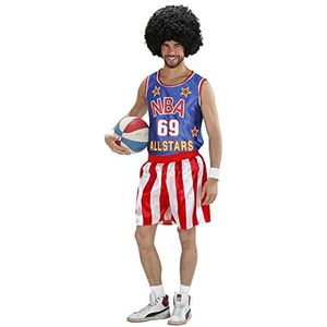 Widmann 7583B Basketbalspeler-kostuum voor volwassenen, bovendeel en shorts, maat XL
