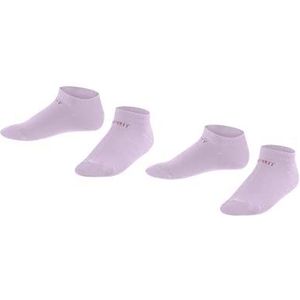ESPRIT Voetballogo-sokken, uniseks, kinderen, katoen, zwart, grijs, meer kleuren, lage sokken, kort, dun, zomer, zonder motief, 2 paar, Roze (Rose 8738)