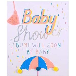 Hallmark Babyfeestkaart – modern design met neon-inkt en aluminium details