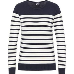 DreiMaster Pull en tricot pour femme 39526287, Bleu marine, XL-XXL