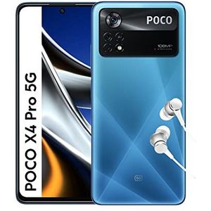 POCO X4 Pro 5G Smartphone 6 + 128 GB, 6,67 inch display 120 Hz AMOLED, Snapdragon 695, drievoudige camera 108 MP, 5000 mAh, metaalblauw (Franse versie + 2 jaar) met Alexa handsfree