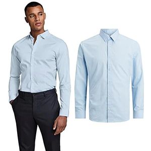 Jack & Jones Jjjoe Shirt Ls Plain heren, Kasjmir - Blauw