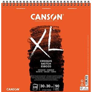 CANSON Album met 120 vellen XL® CROQUIS – spiraalvormig aan kleine zijde – 30 x 30 90 g/m²