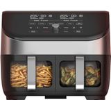 Instant Vortex Plus Double Basket with ClearCook - 7.6L Digital Hot Air Fryer, Stainless Steel, 8-in-1 Smart Programmes - Frying, Baking, Roasting, Grilling, Dehydrating, Warming, XL Capacity -1700 W