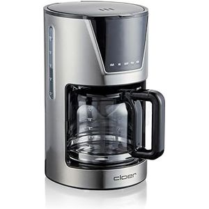 Cloer 5257 Koffiezetapparaat voor 12 kopjes, zachte opwarmfunctie, waterniveau-indicator, selecteerbare aromaniveaus, lcd-touchscreen, timer, filtergrootte 1 x 2, 900 W