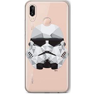 Originele en officieel gelicentieerde Star Wars Stormtrooper hoes voor de Huawei P20 Lite perfect aangepast aan de vorm van je smartphone, siliconen hoes, gedeeltelijk transparant