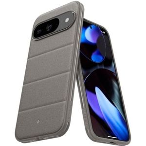 Caseology Athlex Hoes voor Google Pixel 9/Pixel 9 Pro, krasbestendige zandsteentextuur, militaire valbescherming, antislip patronen aan de zijkant, actief grijs