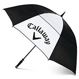 '2016 Callaway Clean Logo 60 dubbele luifel golfparaplu heren, zwart/wit