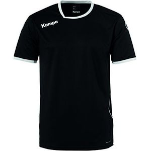 Kempa Curve T-shirt voor heren, zwart/wit, 140
