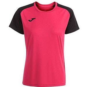 Joma Academy IV T-shirt voor dames, Fuchsia/Zwart