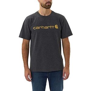 Carhartt Los en zwaar T-shirt met korte mouwen en grafisch logo T-shirt voor heren (1 stuk), Antraciet