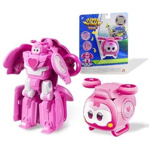 Super Wings Transformations Supercharged Dizzy Pet, speelfiguur voor kinderen ca. 6 cm, vliegtuigfiguur en speelgoedrobot voor jongens en meisjes vanaf 3 jaar