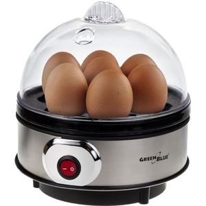 GreenBlue Automatische eierkoker, vermogen 400 W, tot 7 eieren, maatbeker, 220-240 V~, 50 Hz, GB572