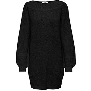 JACQUELINE de YONG Jdywhitney Megan L/S Boat Dress KNT Noos jurk, zwart, L dames, zwart.