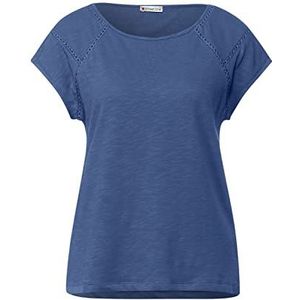 Street One A318141 Zomer T-shirt voor dames, blauw (Lake Blue)