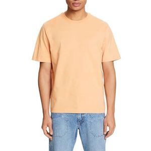 ESPRIT T-shirt à manches courtes avec col rond, Orange pastel, M