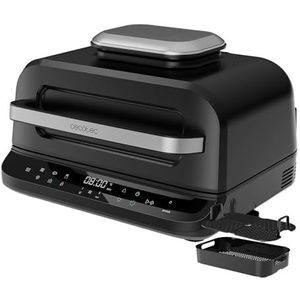 Cecotec Air Fryer Luchtfriteuse zonder olie, 6 l, met Cecofry FireDome 6000 Grill, 2400 W, 6 kookmodi, 4 grillniveaus, instelbare thermostaat, temperatuursensor en accessoires