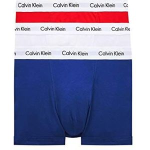 Calvin Klein 3p boxershort voor heren, Veelkleurig (Wit/Gingham Rood/Pyro Blauw)