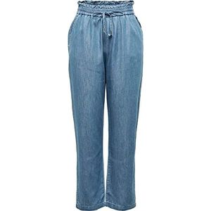 Only Onlbea Life HW Elastische string DNM BJ jeans, Medium Blue Denim, S/30 voor dames, Medium Blue Denim, S, Medium Blue Denim