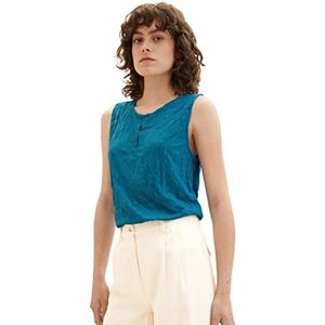 TOM TAILOR 1036890 Damestop met uitsnijding (1 stuk), 31668 - petrol groen