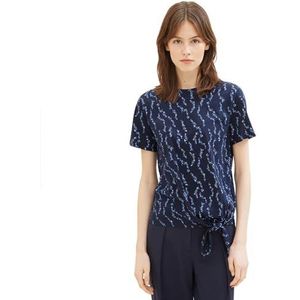 TOM TAILOR Denim 1040186 T-shirt voor dames (1 stuk), 35712 - Navy Mid Heart Print