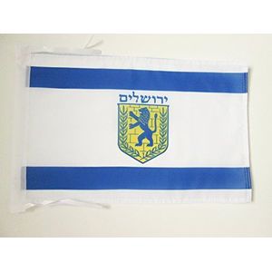 AZ FLAG Jerusalem vlag, 45,7 x 30,5 cm, kleine Jeruzalem vlag, Israël vlag, 30 x 45 cm, 45,7 x 30,5 cm