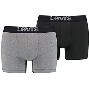 Levi's Optical Illusion Boxershorts voor heren, van biologisch katoen, Grijs/Zwart