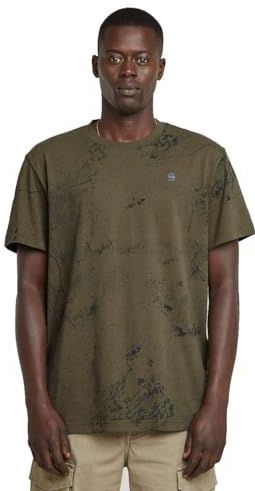 G-STAR RAW T-shirt Wash Ao R T pour homme, Multicolore (Shadow Olive Concrete D25973-c338-h343), XXL