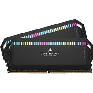 CORSAIR DOMINATOR PLATINUM RGB DDR5 RAM 32 GB (2 x 16 GB) 5600 MHz CL36 Intel XMP compatibel iCUE computergeheugen, zwart (CMT32GX5M2B5600C36)