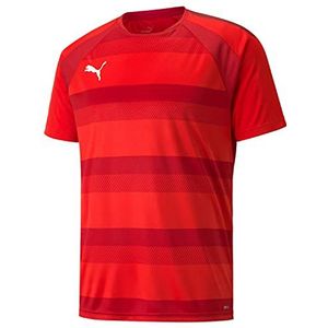 PUMA TeamVISION Jr T-shirt voor kinderen, uniseks, Puma Pepper-PUMA rode chili wit